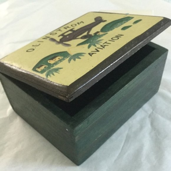 VTG Aviation Bi-Plane Theme Wooden Box